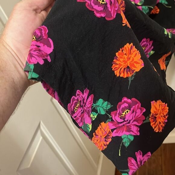 Torrid Black Floral Off Shoulder Design Contemporary Boho Feminine Jumpsuit - Picture 14 of 16